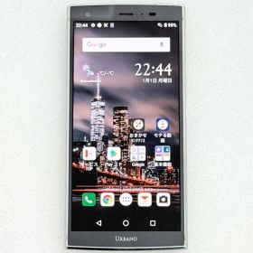 【934439】【中古】 京セラ URBANO V04 KYV45 プラチナシルバー/ au版 白ロム / SIMロック解除済み