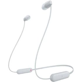 【 新品 未開封 】 ソニー ブルートゥースイヤホン ホワイト [ リモコン・マイク 対応 / 防滴＆ネックバンド / Bluetooth ] WI-C100-WZ 未使用 送料無料