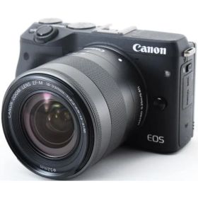 キヤノン ミラーレス CANON EOS M3 レンズキット ブラック 中古 美品 Wi-Fi搭載 新品SDカード付き 届いてすぐに使える スマホに送れる 動画撮影 長期保証