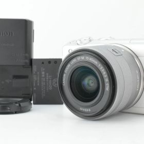 【美品】Canon EOS M100 EF-M 15-45mm F3.5-6.3 IS STM White キャノン ミラーレス一眼レフカメラ ホワイト EF-TN-JP2142