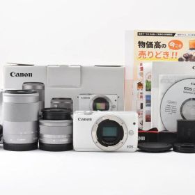 良品 元箱付き Canon EOS M10 EF-M 55-200mm F4.5-6.3 IS STM / 15-45mm F3.5-6.3 STM ダブルズームキット #026 #084 #2187