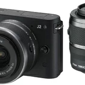 【中古】 Nikon ミラーレス一眼カメラ Nikon 1 (ニコンワン) J2 ダブルズームキット ブラック N1J2WZBK