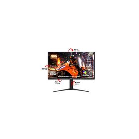 AOC(エーオーシー) U27G4/11 ゲーミングモニター Black ＆ Red ［27型 /4K(3840×2160） /ワイド /320Hz］