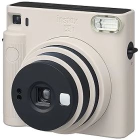 【中古】(良い)富士フイルム(FUJIFILM) インスタントカメラ "チェキスクエア"instax SQUARE SQ1 チョークホワイト INS SQ 1 WHITE