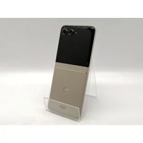 【中古】MOTOROLA SoftBank 【SIMフリー】 motorola razr 50s サンドクリーム 8GB 256GB A403MO【OSU301】保証期間1ヶ月【ランクA】