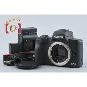 【中古】Canon キヤノン EOS Kiss M ブラック ミラーレス一眼カメラ シャッター回数僅少