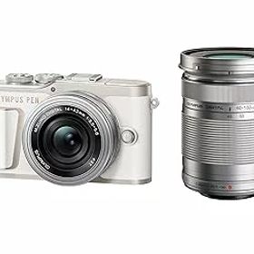 【中古】【39shop】OLYMPUS★ミラーレス一眼カメラ PEN E-PL10 EZダブルズームキット ホワイト(非常に良い)