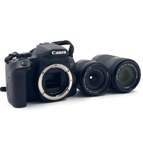 【全額返金保証】【最速発送】Canon デジタル一眼 EOS Kiss X10i ダブルズームキット ブラック 美品 動作確認済