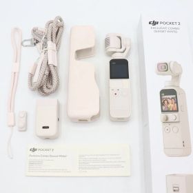 DJI POCKET 2 OP2CP4 サンセット ホワイト 限定コンボ ハンドヘルド アクションカメラ 4K ポケット Exclusive Combo 本体