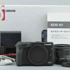 【中古】Canon キヤノン EOS M3 ブラック EF-M 15-45mm f/3.5-6.3 IS STM レンズキット 元箱付き