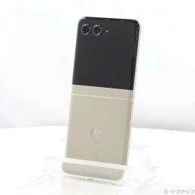 【中古】Motorola(モトローラ) motorola razr 50s 256GB サンドクリーム MOSAJ2 Softbank SIMフリー 【196-ud】