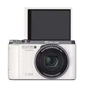 【中古】【39shop】CASIO★デジタルカメラ EXILIM EXZR1100WE 自分撮りチルト液晶 1610万画素 光学12.5倍ズーム EX-ZR1100WE ホワイト（良い）