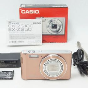 美品 CASIO カシオ EXILIM EX-ZS180 コンパクトデジタルカメラ ブラウン 元箱付 260706aa