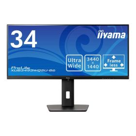 iiyama イイヤマ モニター ディスプレイ ProLite XUB3493WQSU-B6 ( 34型 UWQHD IPS 非光沢 HDMI DisplayPort 高さ調整 スウィーベル チルト Vesa 内蔵スピーカー 3年間保証 )