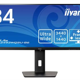 ＜ProLite＞34型 ワイド液晶ディスプレイ ProLite XUB3493WQSU-B6(3440x1440/IPS方式パネル/HDMI/DisplayPort/昇降/ブラック) XUB3493WQSU-B6