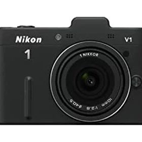 【中古】 Nikon ニコン ミラーレス一眼カメラ Nikon ニコン 1 (ワン) V1 (ブイワン) 薄型レンズキット ブラックN1 V1ULK BK