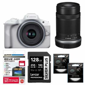 [新品]【お買い得セット】Canon キヤノン EOS R50 ダブルズームキット ホワイト※初心者におすすめ!!※（キャンペーン対象商品）