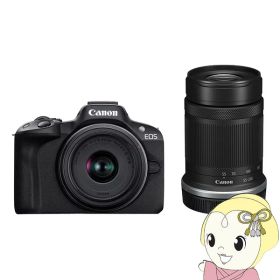 【8/5は期間限定クーポン発行】ミラーレス一眼デジタルカメラ Canon キャノン EOS R50 ダブルズームキット [ブラック]【/srm】【KK9N0D18P】