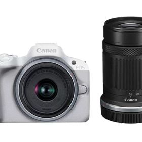 Canon デジタル一眼カメラ EOS R50 ダブルズームキット ホワイト 【訳あり：倉庫移動中に外箱傷あり】