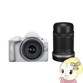 【8/5は期間限定クーポン発行】ミラーレス一眼デジタルカメラ Canon キャノン EOS R50 ダブルズームキット [ホワイト]【/srm】