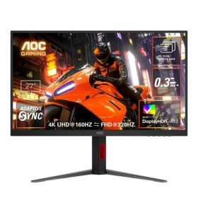 AOC U27G4/11 ゲーミング液晶ディスプレイ 27型/3840×2160/HDMI、DisplayPort/ブラック/スピーカー：なし/160/320Hz