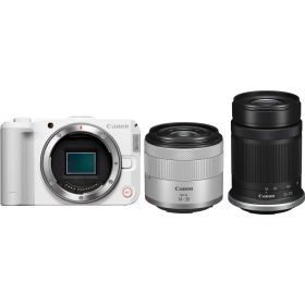 キヤノン ミラーレス一眼カメラ「EOS R50 V」ダブルズームキット（ホワイト） EOSR50VWH-WZK Canon