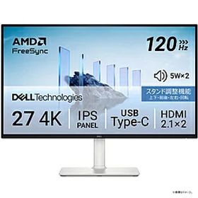 DELL(デル) USB-C接続 PCモニター シルバー S2725QC-R ［27型 /4K(3840×2160） /ワイド /120Hz］ S2725QCR
