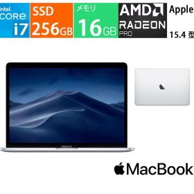 MacBook Pro Retinaディスプレイ 2800/15.4 MPTU2J/A [シルバー], 15.4 インチ, CPU: 第7世代 Core i7, メモリ容量:16 GB, SSD容量:256 GB 展示品