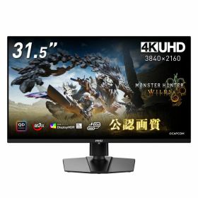 MSI｜エムエスアイ ゲーミング液晶ディスプレイ(31.5型/QD-OLED/4K UHD 3840×2160/240Hz/0.03ms)(ブラック) モンスターハンターワイルズ公認画質 MPG-321URX-QD-OLED