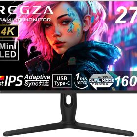 REGZA｜レグザ ゲーミング液晶ディスプレイ(27型/MiniLED/Fast IPS/4K UHD 3840×2160/320Hz/1ms)(ブラック) RM-G278R