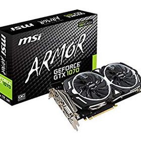 【中古】【非常に良い】MSI ARMOR 2X デュアルファン搭載 GeForce GTX 1070 グラフィックボード GEFORCE GTX 1070 ARMOR 8G OC 2zzhgl6
