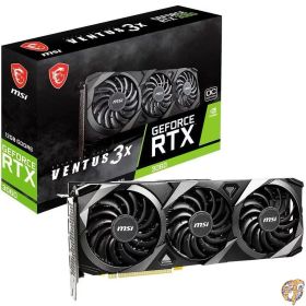 【26時間!最大2000円クーポン】MSI GeForce RTX 3060 VENTUS 3X 12G OC Gaming Graphics Card - 3060, Support Bracket Included, TORX Fan 3.0,12GB GDDR6, 192 Bit, PCI Express Gen 4, DisplayPort v1.4a, HDMI 2.1, Zero Frozr, 1440p