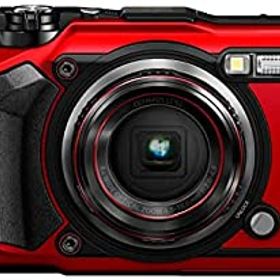 【中古】【39shop】OLYMPUS★デジタルカメラ Tough TG-6 レッド 1200万画素CMOS F2.0 15m 防水 100kgf耐荷重 GPS 内蔵Wi-Fi TG-6RD（良い）