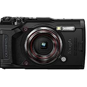 【中古】「ほぼ新品」OLYMPUS デジタルカメラ Tough TG-6 ブラック 1200万画素CMOS F2.0 15m 防水 100kgf耐荷重 GPS 内蔵Wi-Fi TG-6BLK