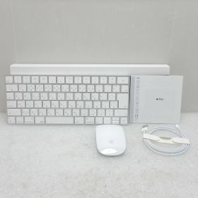 【中古 Aランク】別売りLightningケーブル付属 Apple Magic Keyboard 日本語キーボード A1644 マジックマウス2 A1657 セット