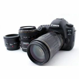【中古】 キヤノン Canon EOS 5D Mark IV 標準&超望遠＆単焦点トリプルレンズセット 美品 付 当店保証30日間 人気 ミラーレス 一眼レフ 交換レンズ カメラ