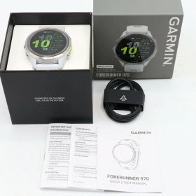 【お買い物マラソン限定クーポン】【未使用】GARMIN Forerunner 970 010-02969-51 White/Amp Yellow スマートウォッチ ガーミン フォアランナー 本体