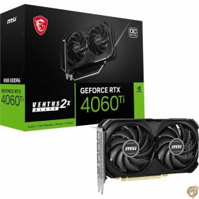 【5日最大2000円クーポン】MSI Geforce RTX 4060 Ti Ventus 2X ブラック 8G Oc ゲーミンググラフィックスカード - 8Gb Gddr6、Pci Express Gen 4、128ビット、3X Dp V 1.4A、Hdmi 2.1A (4K & 8K HDRをサポート) Pci_E_X16