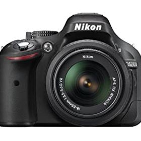 【中古】【39shop】Nikon★デジタル一眼レフカメラ D5200 レンズキット AF-S DX NIKKOR 18-55mm f/3.5-5.6G VR付属 ブラック D5200LKBK（良い）