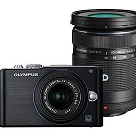 【中古】OLYMPUS ミラーレス一眼 PEN Lite E-PL3 ダブルズームキット ブラック E-PL3 DZKIT BLK