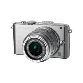 【中古】【1年保証】【美品】OLYMPUS PEN Lite E-PL3 レンズキット シルバー