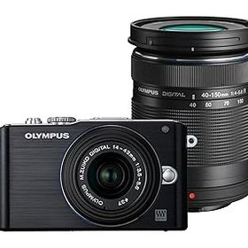 【中古】【39shop】OLYMPUS★ミラーレス一眼 PEN Lite E-PL3 ダブルズームキット ブラック E-PL3 DZKIT BLK(非常に良い)