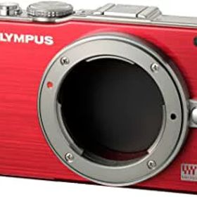 【中古】【39shop】OLYMPUS★ミラーレス一眼 PEN Lite E-PL3 ボディ レッド E-PL3 BODY RED（良い）
