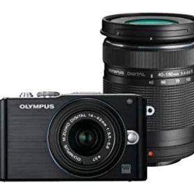 【中古】(非常に良い)OLYMPUS ミラーレス一眼 PEN Lite E-PL3 ダブルズームキット ブラック E-PL3 DZKIT BLK
