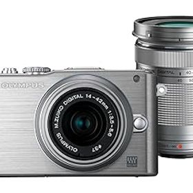 【中古】【39shop】OLYMPUS★ミラーレス一眼 PEN Lite E-PL3 ダブルズームキット シルバー E-PL3 DZKIT SLV（非常に良い）