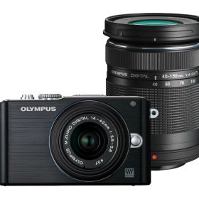 【中古】【非常に良い】OLYMPUS ミラーレス一眼 PEN Lite E-PL3 ダブルズームキット ブラック E-PL3 DZKIT BLK