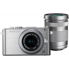 【中古】オリンパス OLYMPUS E-PL3 ダブルズームキット シルバー E-PL3 DZKIT SLV当店保証30日間 人気モデル 高画質 売れ筋