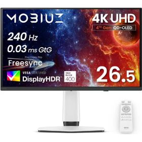BenQ EX271UZ [26.5型ゲーミングモニター/第4世代QD-OLED/3840×2160(4K)/HDMI、DP、USB Type-C(90W給電)]