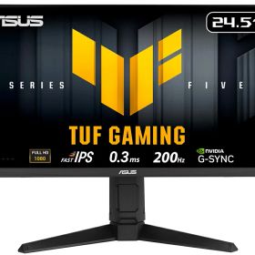 ASUS｜エイスース ゲーミング液晶ディスプレイ(24.5型/Fast IPS/FullHD 1920×1080/200Hz/0.3ms)(ブラック) VGシリーズ TUF Gaming VG259QL5A