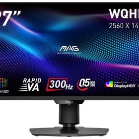 MSI｜エムエスアイ ゲーミング液晶ディスプレイ(27型/RAPID VA/WQHD 2560×1440/300Hz/0.5ms)(ブラック) MAGシリーズ MAG-274QPF-X30MV